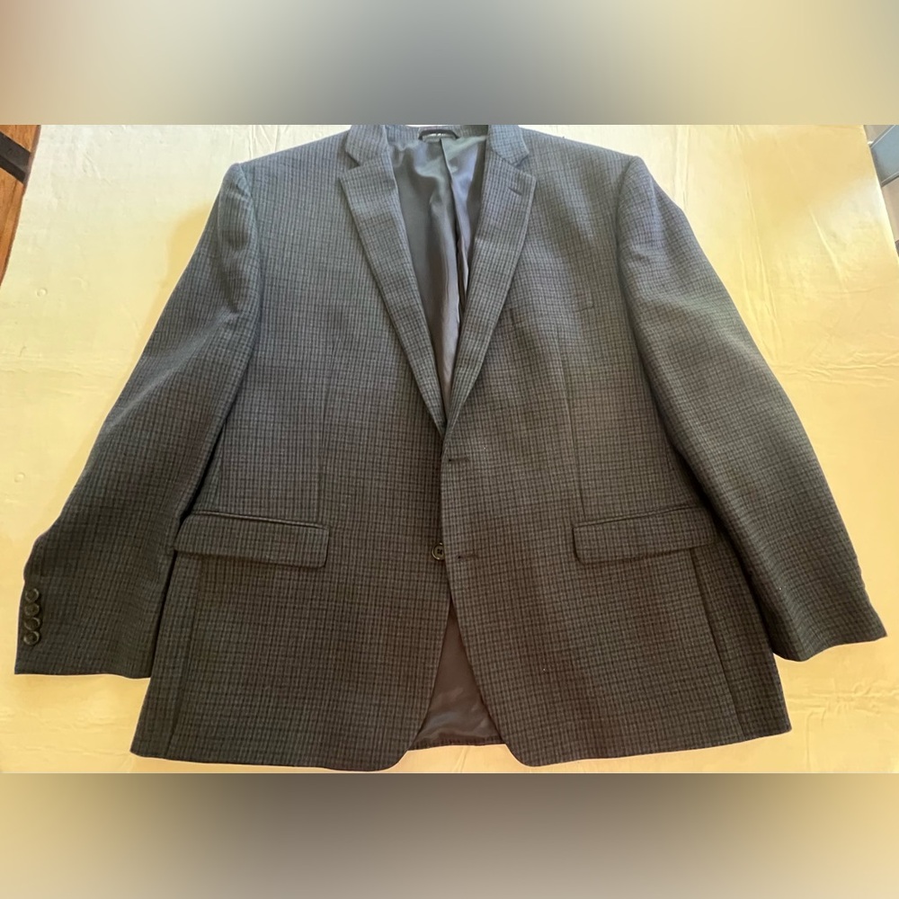 Lauren Ralph Lauren Men’s 48R Blue Wool Check Sports Coat Blazer